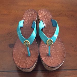 Tory Burch Thora. Cork wedge heel sandal. Size 8.5